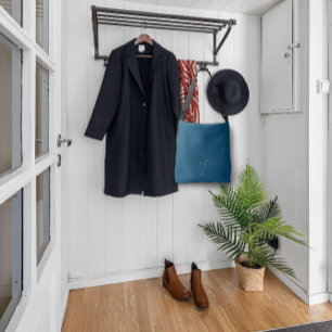 Sac Ajustable Aquarelle monochrome lettre V infirmière bleu fonc