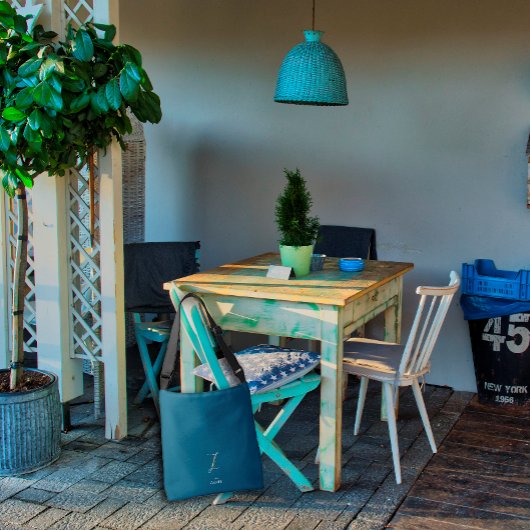 Sac Ajustable Aquarelle monochrome lettre Z infirmière bleu fonc