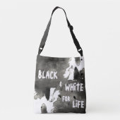 Sac Ajustable Aquarelle noir et blanc Abstrait (Dos)