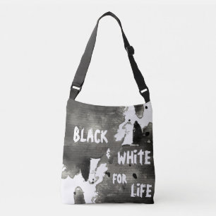 Sac Ajustable Aquarelle noir et blanc Abstrait