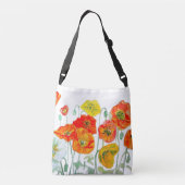 Sac Ajustable Aquarelle orange rouge jaune cushion blanc (Dos)