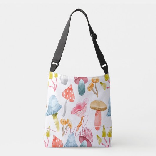 Sac Ajustable Aquarelle Pastel Champignons (Devant)