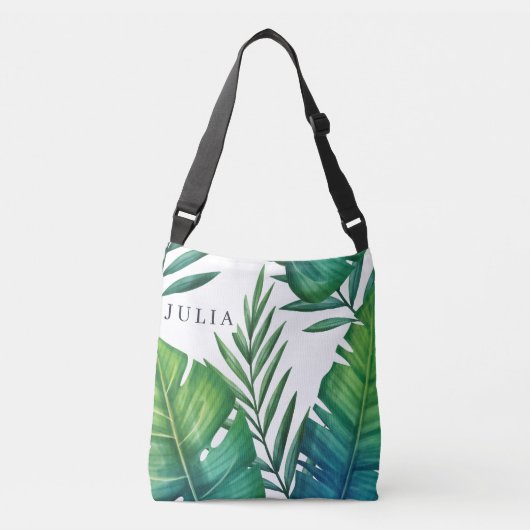 Sac Ajustable Aquarelle personnalisée Feuilles tropicaux (Devant)