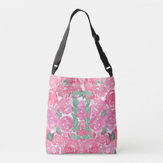 Sac Ajustable Aquarelle romantique Rose rose rouge motif floral