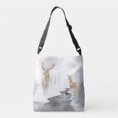 Sac Ajustable Aquarelle Stag and Deer Winter Wonderland (Dos)