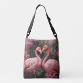 Sac Ajustable Aquarelle Tropical Rose Flamant rose Romance (Dos)