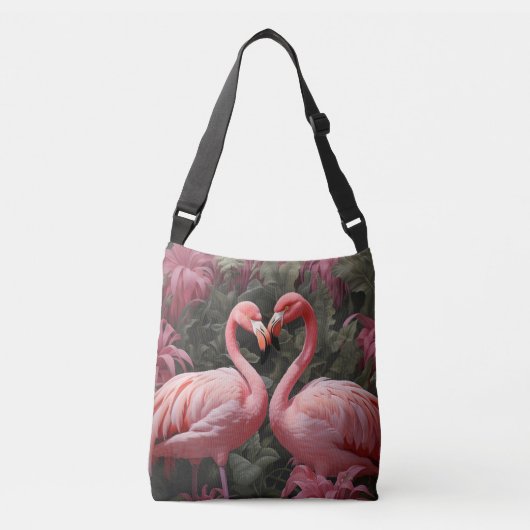 Sac Ajustable Aquarelle Tropical Rose Flamant rose Romance (Devant)