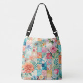 Sac Ajustable Aquarelle vive Ressort floral Patchwork Seamles (Devant)
