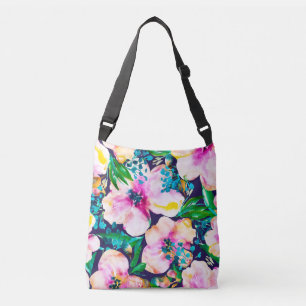 Sac Ajustable Aquarelle Wanderer Floral rose et bleu