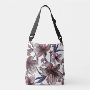Sac Ajustable Aquarelles Crimson Floral sur blanc