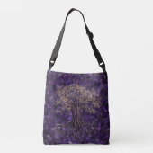 Sac Ajustable Arbre de la vie - améthyste et or de Yggdrasil (Dos)