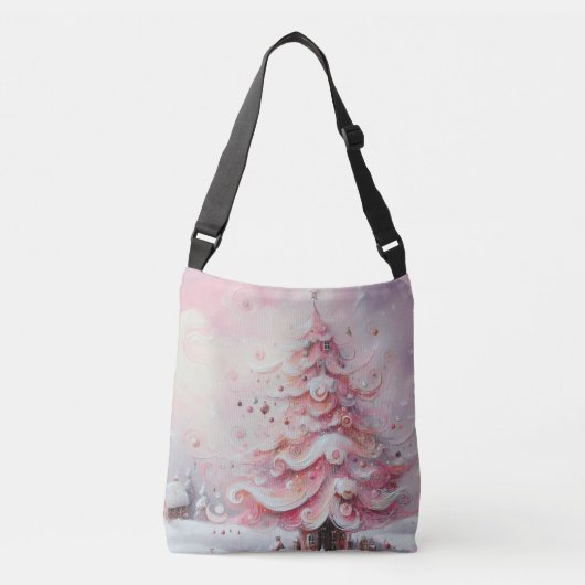 Sac Ajustable Arbre de Noël impressionniste Whimsical rose (Devant)