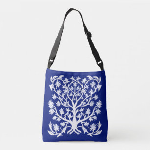 Sac Ajustable Arbre de vie #4 Blanc et Cobalt Bleu