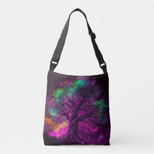 Sac Ajustable Arbre Violet Coloré Étoiles Univers Art