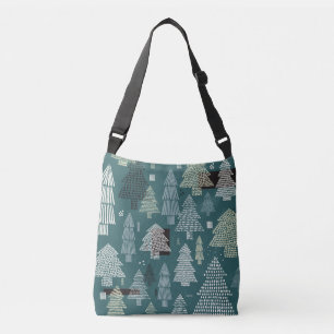 Sac Ajustable Arbres d'hiver, motif vintage de Noël.