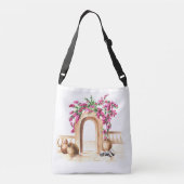 Sac Ajustable Architecture méditerranéenne, fleurs, aquarelle, h (Dos)