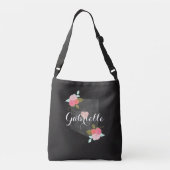 Sac Ajustable Arizona Monogram State Aquarelle Floral & Coeur (Dos)