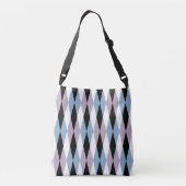 Sac Ajustable Arlequin Diamond Motif - Bleu et Dusty Lilac (Dos)