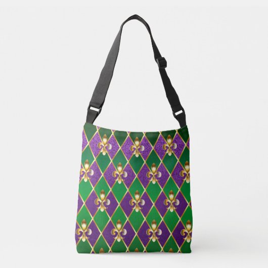 Sac Ajustable Arrière - plan de bijoux Mardi Gras (Devant)
