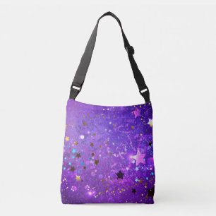 Sac Ajustable Arrière - plan de feuille violet avec étoiles