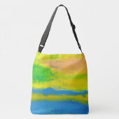 Sac Ajustable Art abstrait de corail jaune ensoleillé frais de (Dos)