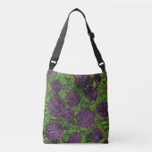 Sac Ajustable Art abstrait vert et violet (Devant)