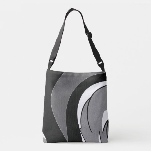 Sac Ajustable Art de forme noir et blanc (Dos)
