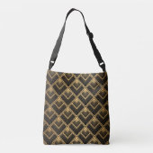 Sac Ajustable Art Déco Black Gold : Géométrique (Dos)