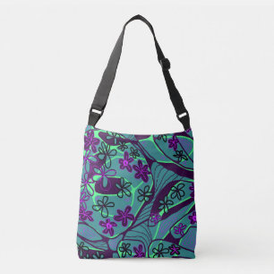 Sac Ajustable Art Floral Neuro Maximaliste - Noir Violet Sarcell