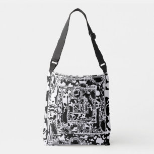 Sac Ajustable Art Géométrique Noir Et Blanc 25