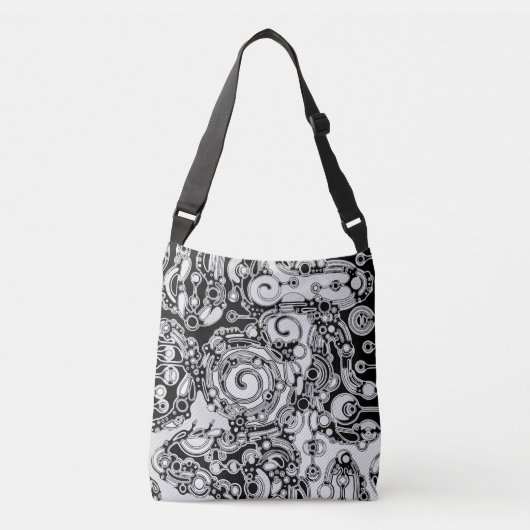 Sac Ajustable Art Géométrique Noir Et Blanc 3 (Devant)