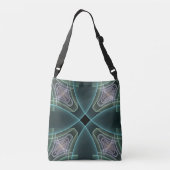 Sac Ajustable Art graphique fractal géométrique sarcelle moderne (Dos)