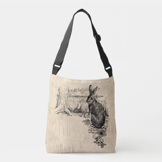 Sac Ajustable Art lapin vintage illustré (Devant)