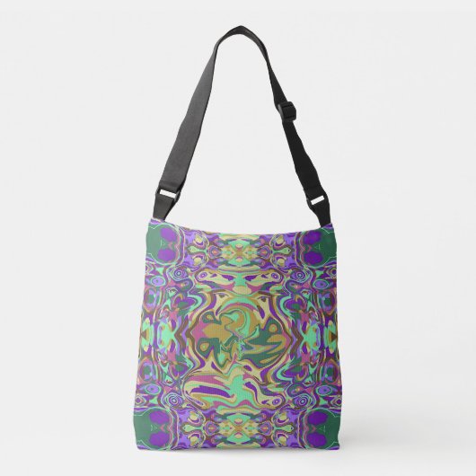 Sac Ajustable Art Liquide Abstrait moderne Brown et vert (Devant)