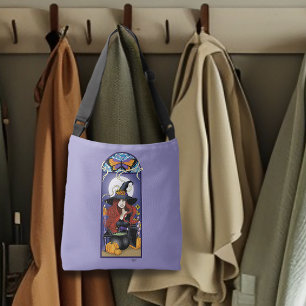 Sac Ajustable Art Nouveau Sorcière d'Automne Citrouilles Lune Vi