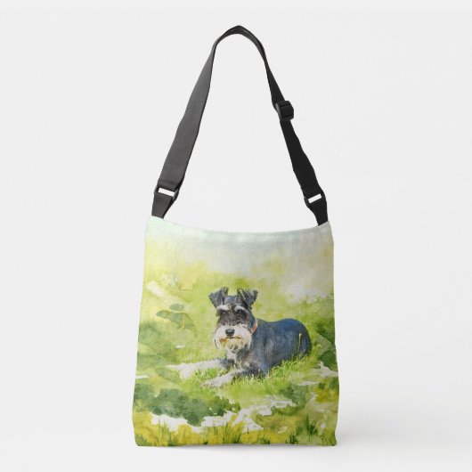 Sac Ajustable Art numérique d'aquarelle de Schnauzer miniature (Devant)