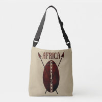 Art tribal africain vintage de bouclier et de lanc