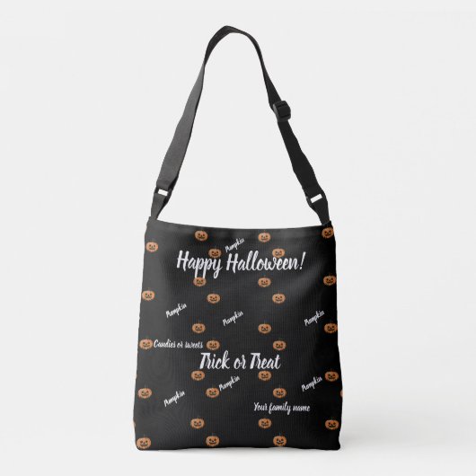 Sac Ajustable astuce ou traitement, nom, halloween personnalisée (Dos)