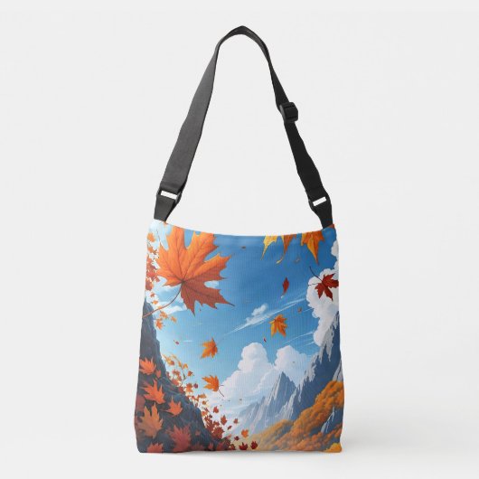 Sac Ajustable Authumn leaves white  (Devant)