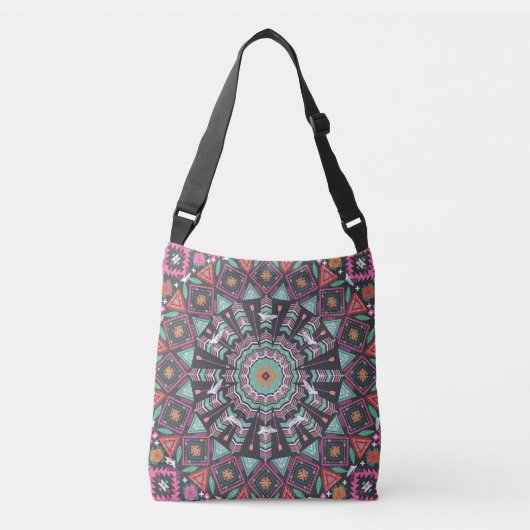 Sac Ajustable Aztec géométrique : Motif circulaire coloré (Devant)