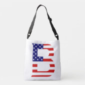 Sac Ajustable B Monogramme superposé sur le drapeau américain cb (Dos)