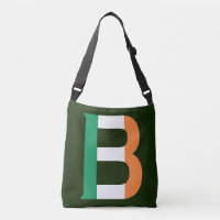 B Monogramme superposé sur le drapeau irlandais cb