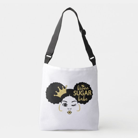 Sac Ajustable Babe Brown Sugar en noir et or (Devant)