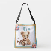 Sac Ajustable Baby shower Ours Bleu Boho (Dos)