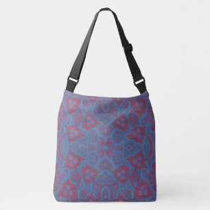 Sac Ajustable Baies roses, les années 70 style floral motif bleu