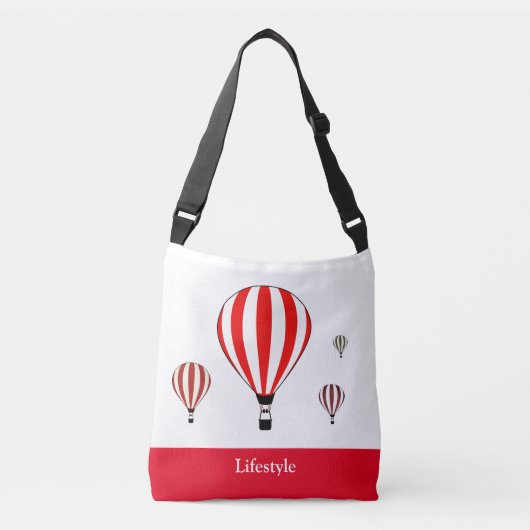 Sac Ajustable Ballons chauds rouges et blancs (Devant)