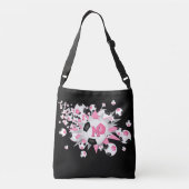 Sac Ajustable Ballons de football rose noir étoiles monogrammed (Dos)