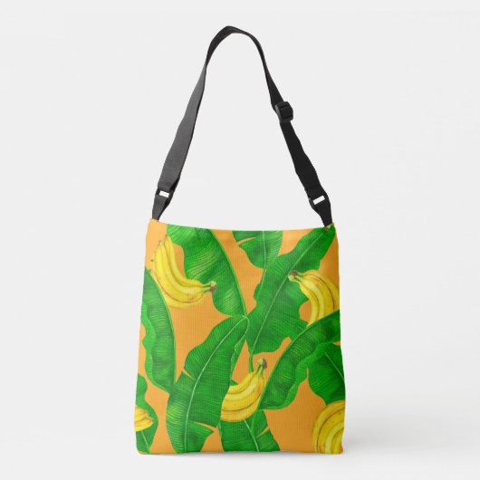 Sac Ajustable Bananes et aquarelle feuille (Dos)
