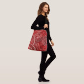 Sac Ajustable Bandanna chic rouge de Paisley de hippie de Boho (Sur le modèle)