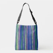 Sac Ajustable Bande couleur contemporaine douce + Nom (Dos)